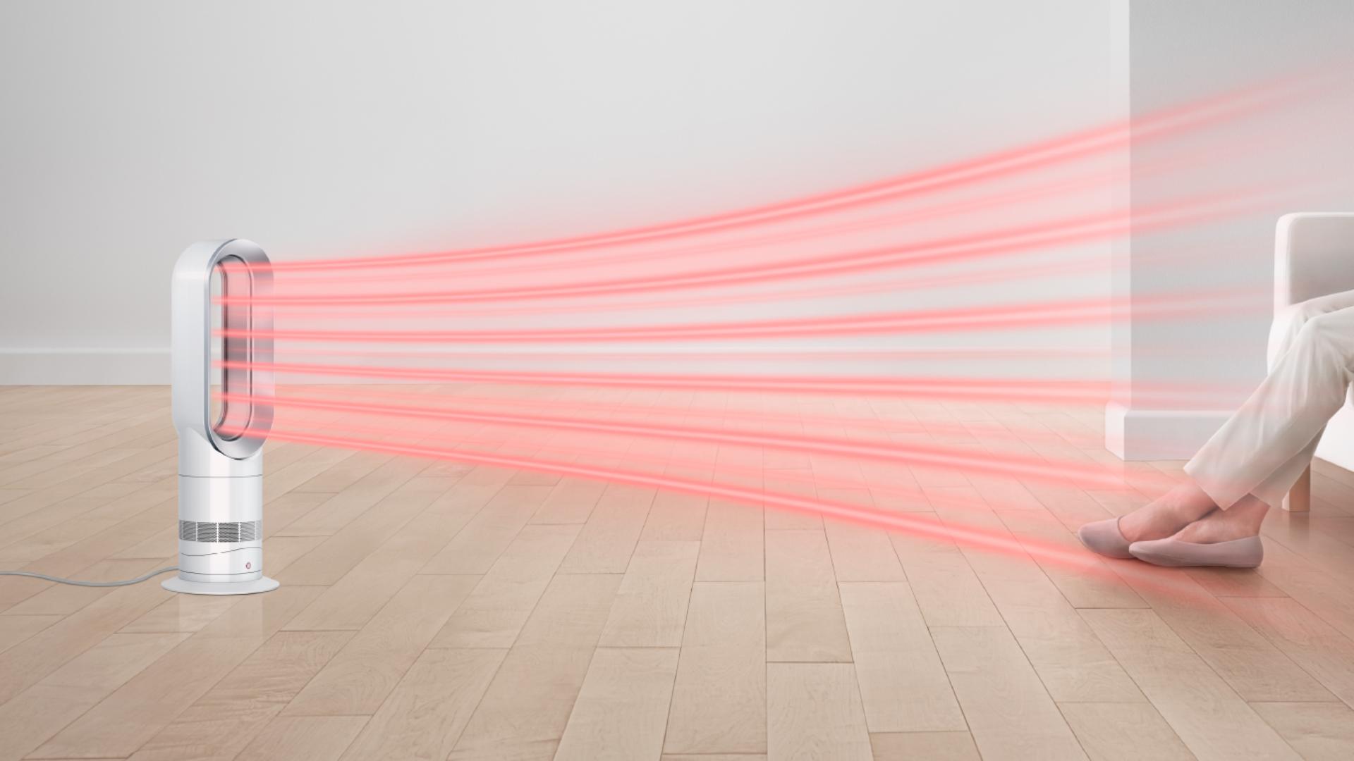 Dyson AM09 Hot+Cool™ Jet Focus fan heater (White/Silver) | eBay